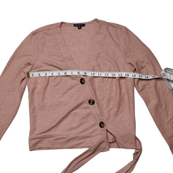 Dynamite Muted Pink Asymmetrical Buttoned Top, size Extra Small - Picture 5 of 9